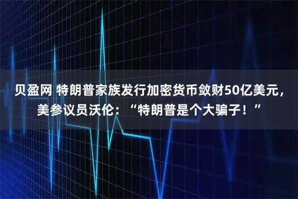 贝盈网 特朗普家族发行加密货币敛财50亿美元，美参议员沃伦：“特朗普是个大骗子！”